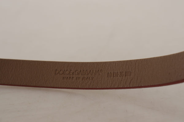 Dolce &amp; Gabbana Brown Logo Kaiverrettu Metal Waist Solkivyö