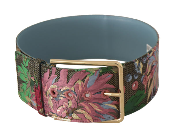 Dolce & Gabbana Multicolor Leather Logo Buckle Belt