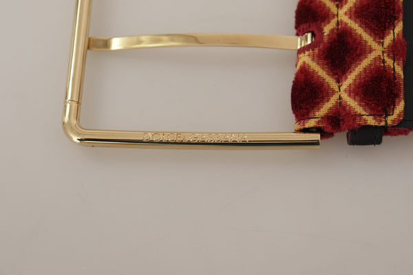 Dolce & Gabbana Engraved Logo Multicolor Leather Belt