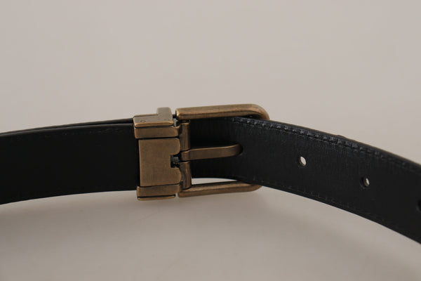 Dolce & Gabbana Chic Engraved Logo Leather Belt