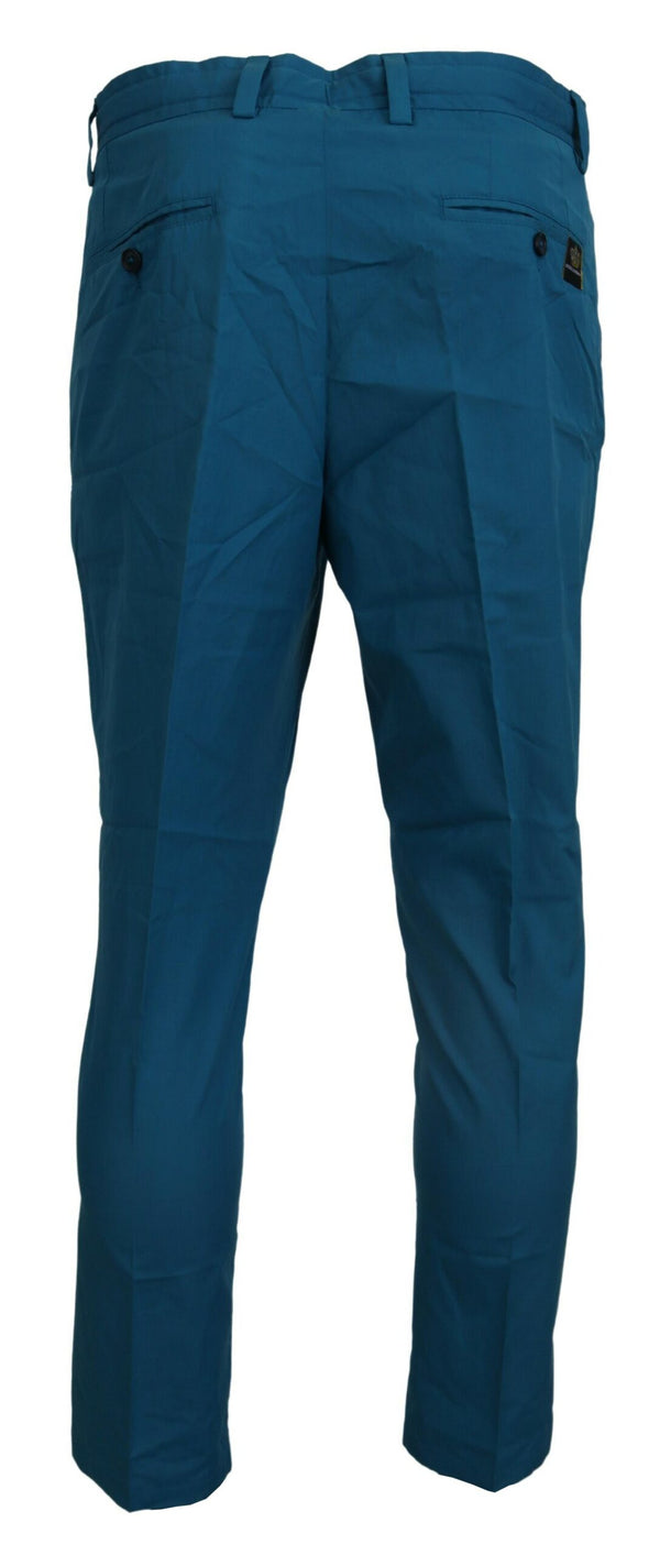 Dolce &amp; Gabbana Blue Cotton Chinos -housut