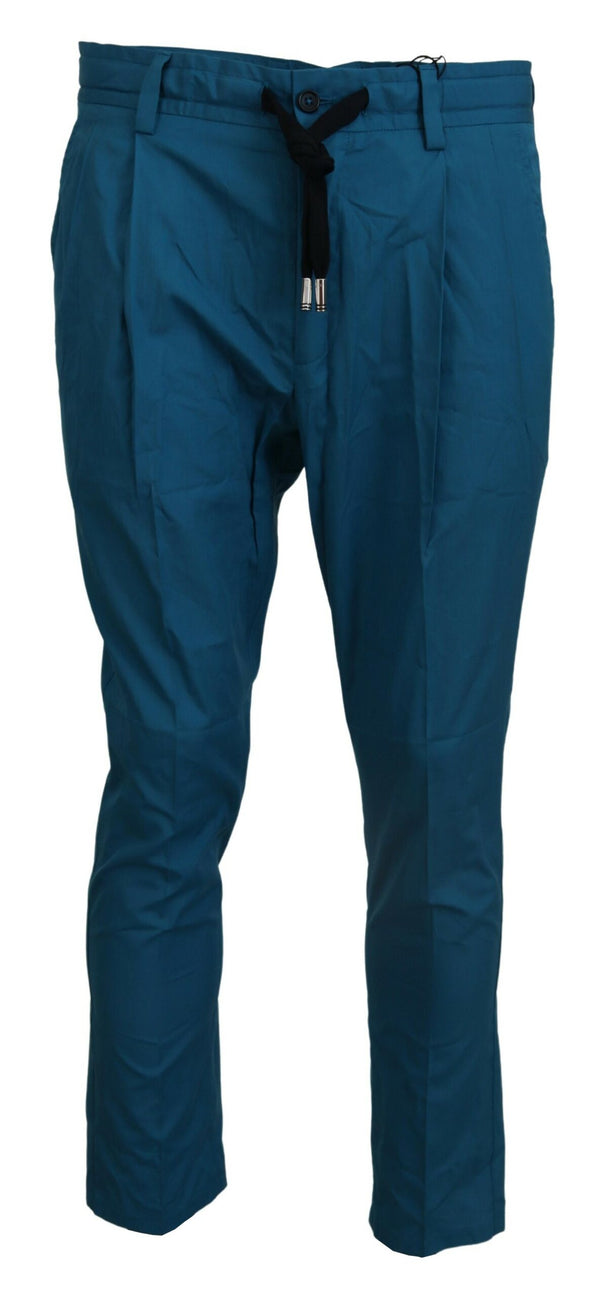 Dolce &amp; Gabbana Blue Cotton Chinos -housut