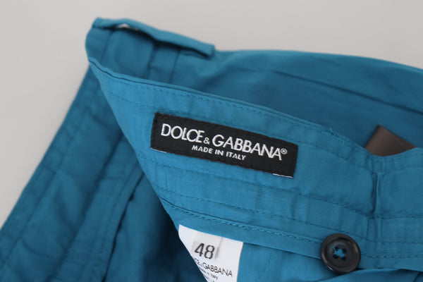 Dolce &amp; Gabbana Blue Cotton Chinos -housut