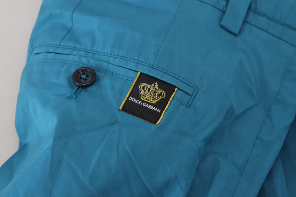 Dolce &amp; Gabbana Blue Cotton Chinos -housut