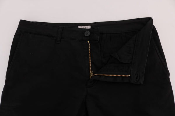 GF Ferre Black Cotton Stretch Chinos -housut