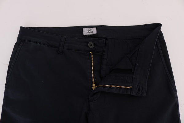 GF Ferre Blue Cotton Stretch Chinos -housut