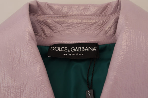 Dolce &amp; Gabbana purppurainen puuvillainen napillinen leikattu takki