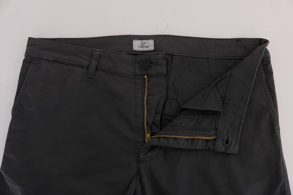 GF Ferre Grey Cotton Stretch Chinos -housut