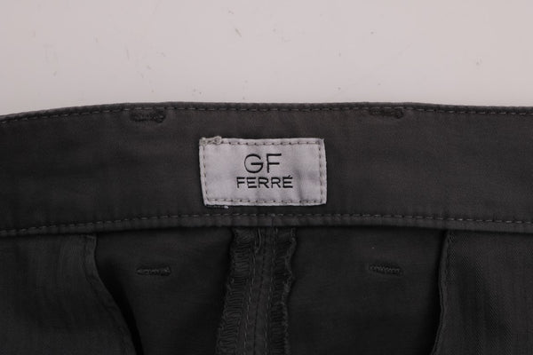 GF Ferre Grey Cotton Stretch Chinos -housut