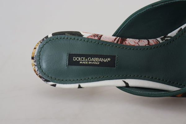 Dolce &amp; Gabbana Multicolor Crystal Ebellishment Slip On Sandaalit