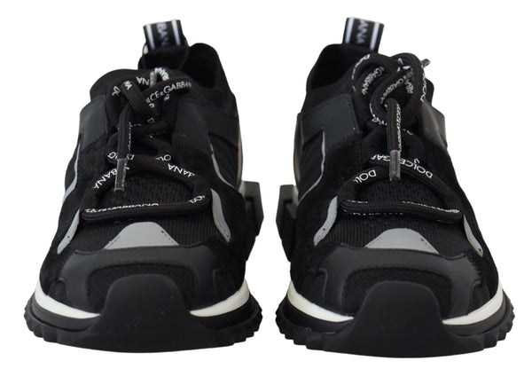 Dolce &amp; Gabbana Black Mesh Sorrento Trekking Sneakers -kengät