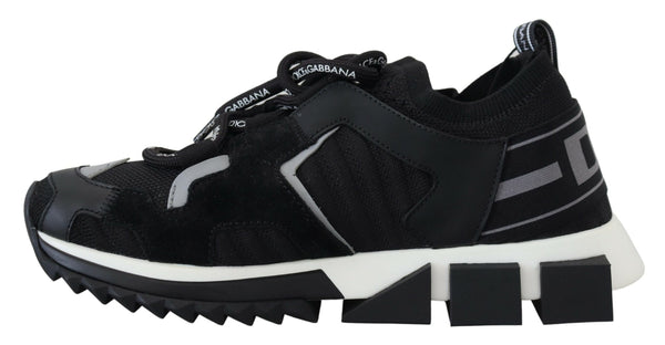 Dolce &amp; Gabbana Black Mesh Sorrento Trekking Sneakers -kengät