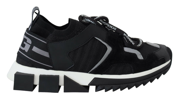 Dolce &amp; Gabbana Black Mesh Sorrento Trekking Sneakers -kengät