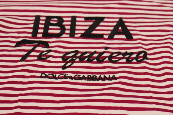 Dolce & Gabbana Exclusive Striped Ibiza Crew Neck Tee