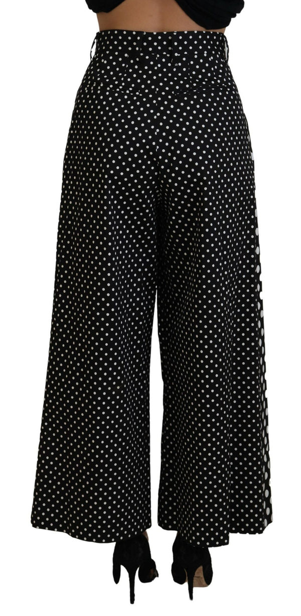 Dolce &amp; Gabbana Multicolor Polka Dots High Waist -housut