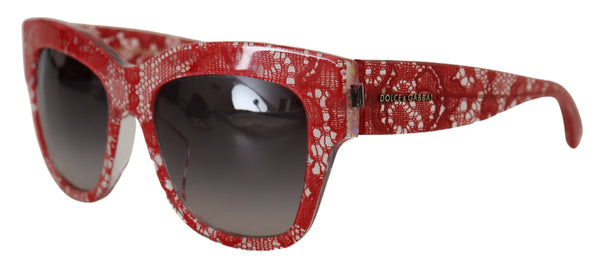 Dolce & Gabbana Red DG4231F Lace Acetate Rectangle Shades Sunglasses