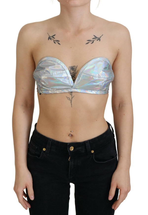 Dolce &amp; Gabbana hopea holografinen efekti Bustier rintaliivit