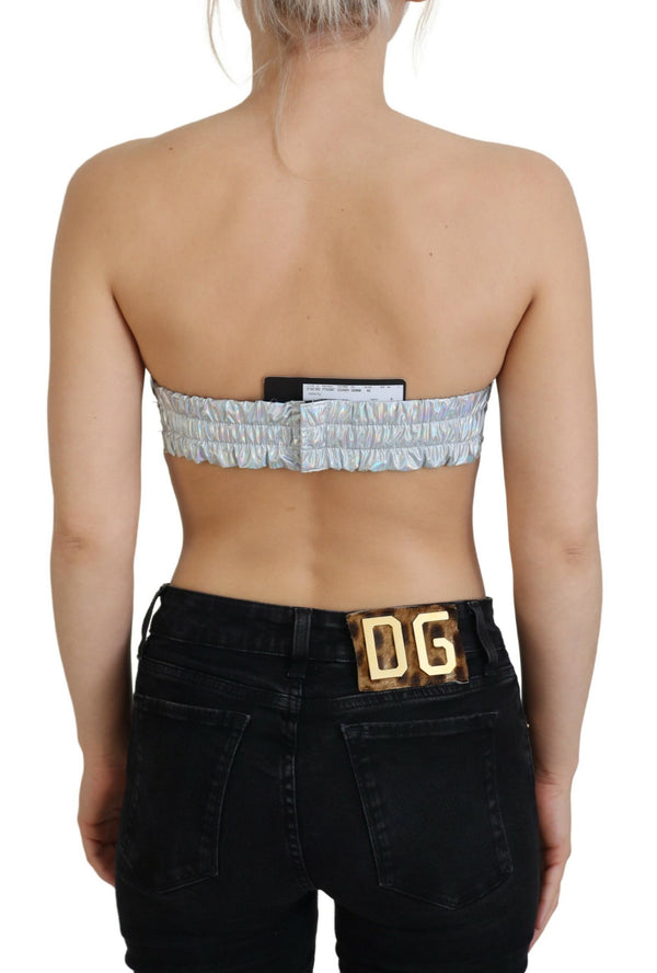 Dolce &amp; Gabbana hopea holografinen efekti Bustier rintaliivit