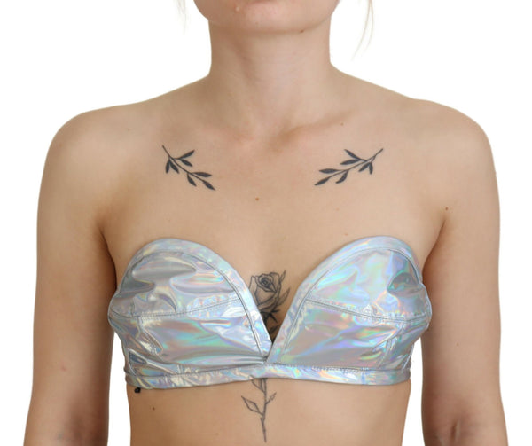 Dolce &amp; Gabbana hopea holografinen efekti Bustier rintaliivit