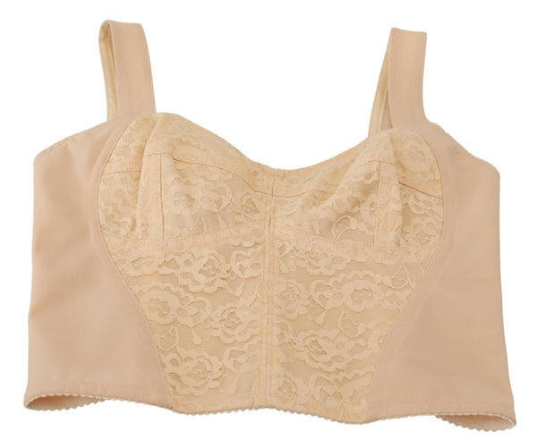 Dolce &amp; Gabbana beige rajattu bustier korsettirintaliivit