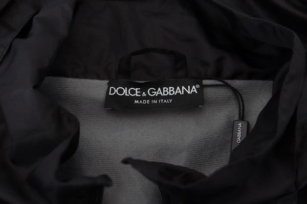 Dolce & Gabbana Sleek Black Nylon Bomber Jacket