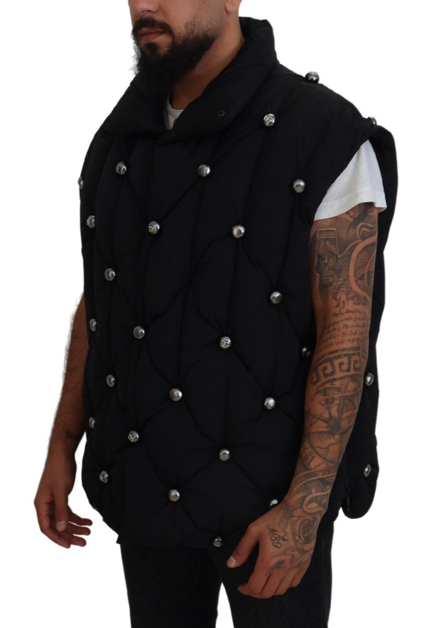 Dolce & Gabbana Elegant Black Sleeveless Vest Jacket