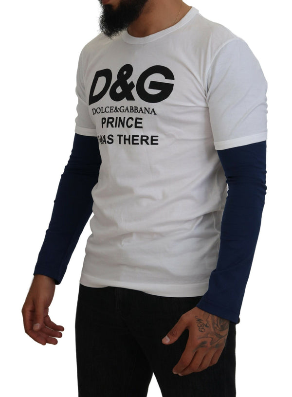 Dolce &amp; Gabbana valkoinen DG Prince Crew Neck -neulepusero