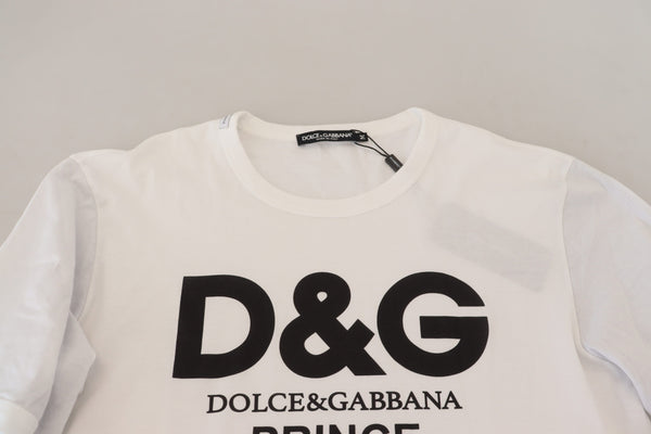 Dolce &amp; Gabbana valkoinen DG Prince Crew Neck -neulepusero