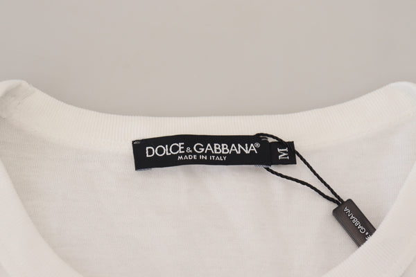 Dolce &amp; Gabbana valkoinen DG Prince Crew Neck -neulepusero