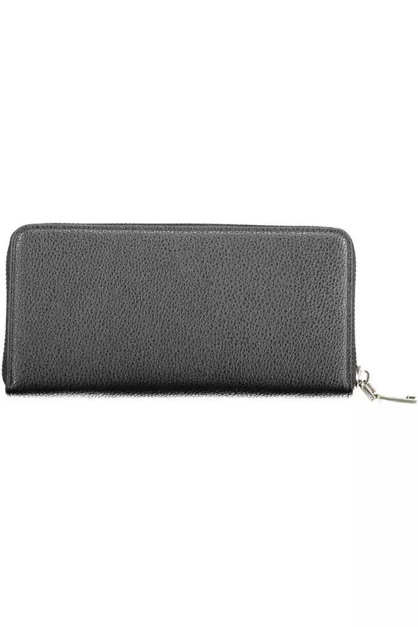 BYBLOS Elegant Black Polyethylene Wallet with Zip Closure