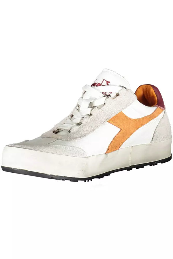 Diadora Chic White Sporty Lace-Up Sneakers