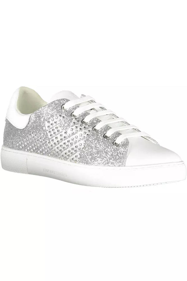 Emporio Armani Silver Lure Sports Sneakers with Contrasting Details