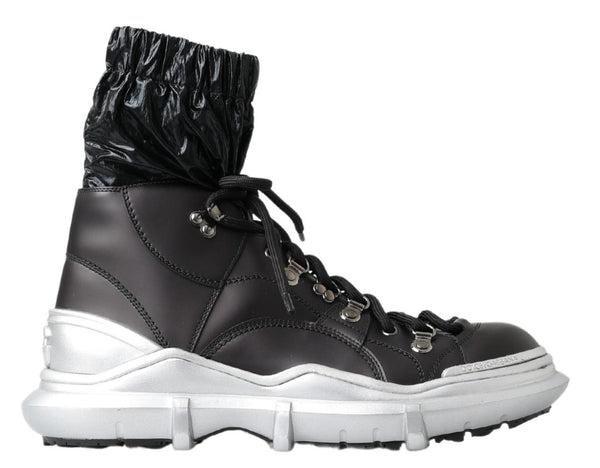 Dolce &amp; Gabbana Black Nylon Galileo High Top -lenkkarit