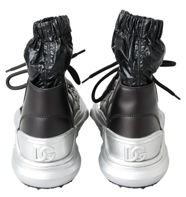 Dolce &amp; Gabbana Black Nylon Galileo High Top -lenkkarit