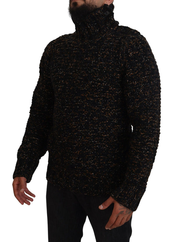 Dolce &amp; Gabbana Brown Fatto Mano Turtleneck -neulepusero