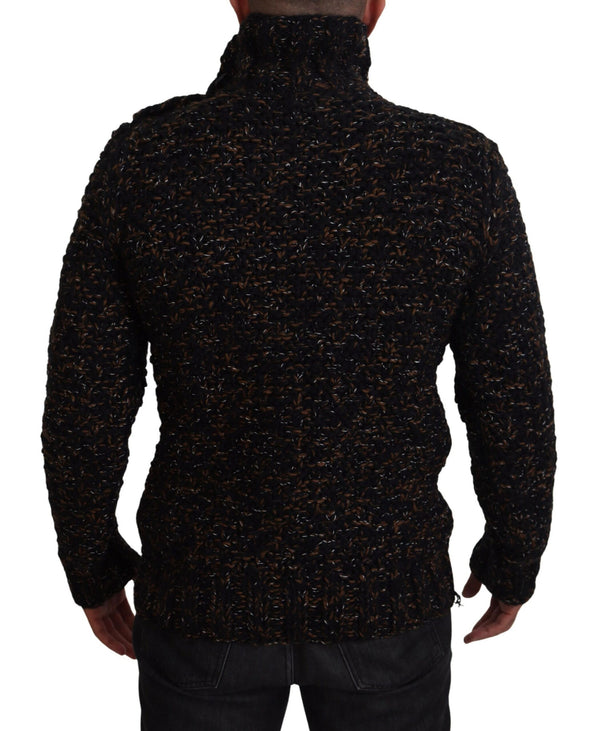 Dolce &amp; Gabbana Brown Fatto Mano Turtleneck -neulepusero