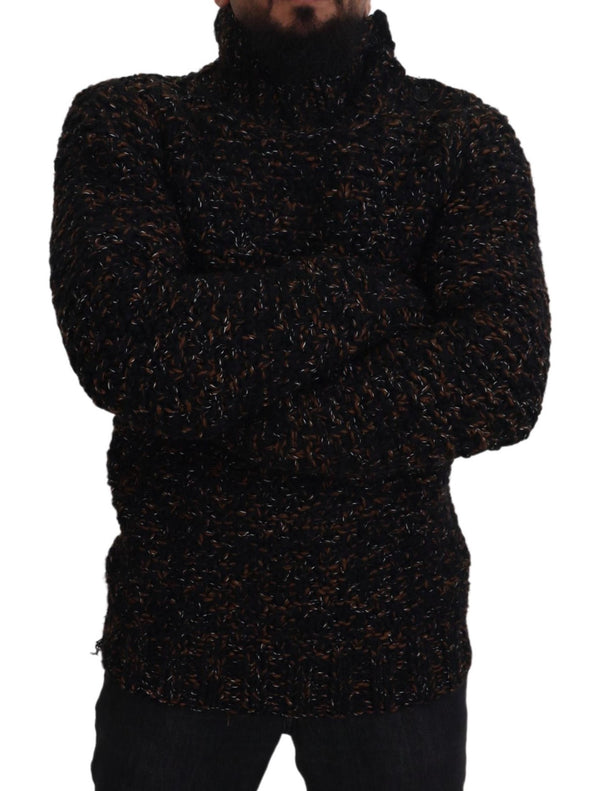 Dolce &amp; Gabbana Brown Fatto Mano Turtleneck -neulepusero