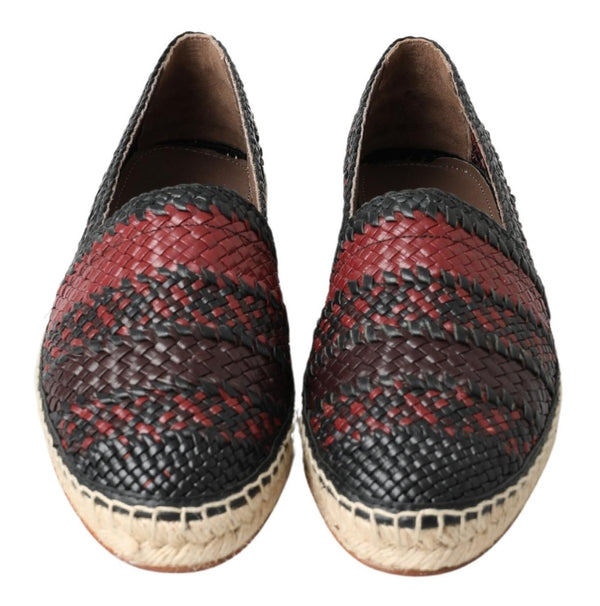 Dolce &amp; Gabbana mustat Bordeaux Buffalon nahkaiset Espadrille-kengät