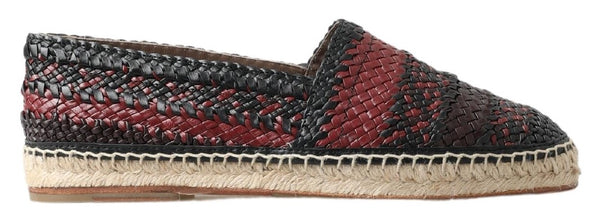 Dolce &amp; Gabbana mustat Bordeaux Buffalon nahkaiset Espadrille-kengät