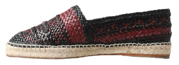 Dolce &amp; Gabbana mustat Bordeaux Buffalon nahkaiset Espadrille-kengät