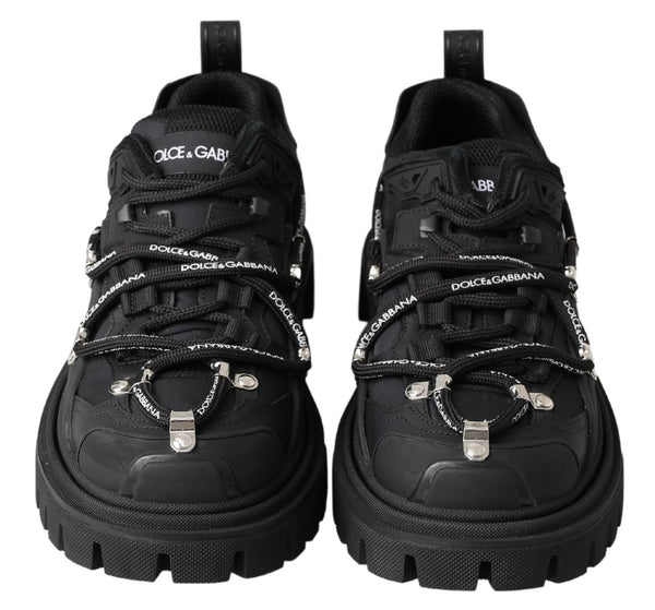 Dolce &amp; Gabbana Mustat Trekking Derby Logo -lenkkarit