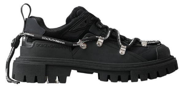 Dolce &amp; Gabbana Mustat Trekking Derby Logo -lenkkarit