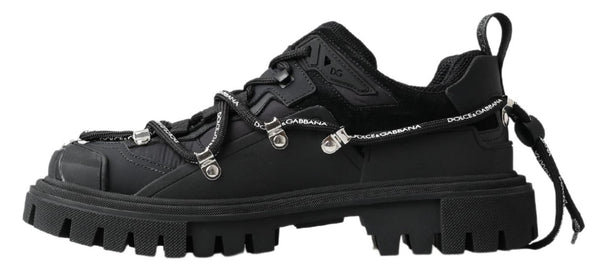 Dolce &amp; Gabbana Mustat Trekking Derby Logo -lenkkarit