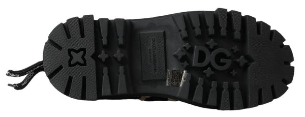 Dolce &amp; Gabbana Mustat Trekking Derby Logo -lenkkarit