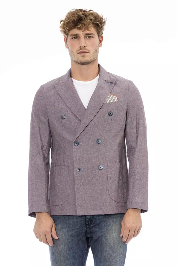 Distretto 12 Purple Cotton Blazer