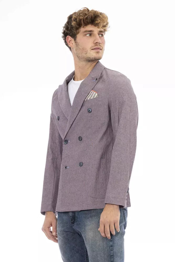 Distretto 12 Purple Cotton Blazer