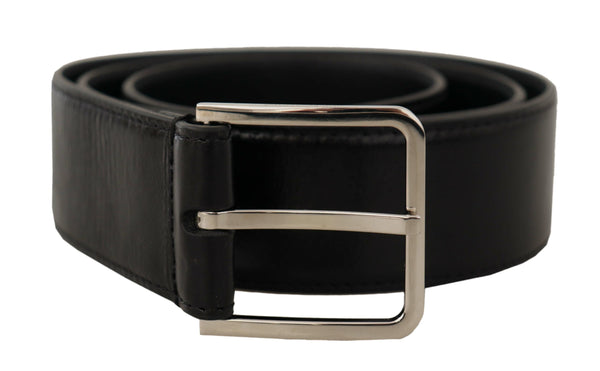 Dolce & Gabbana Elegant Leather Belt with Metal Buckle