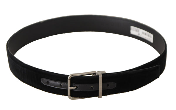 Dolce & Gabbana Sophisticated Velvet Leather Belt