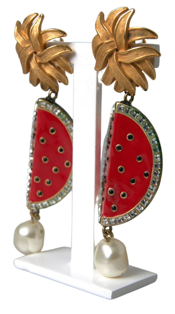 Dolce & Gabbana Radiant Red Watermelon Clip-On Earrings