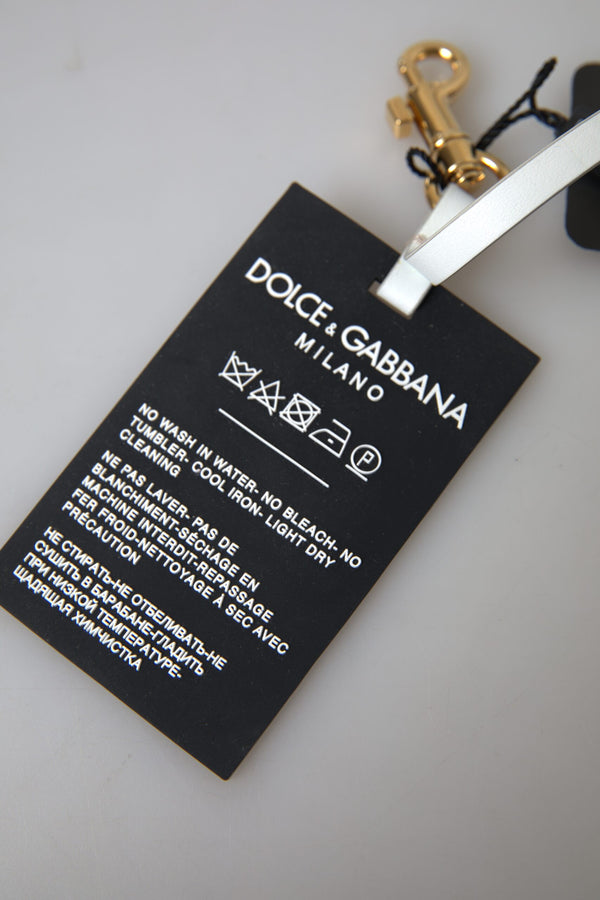 Dolce &amp; Gabbana musta silikoni DG Logo kultainen messinkiavaimenperä